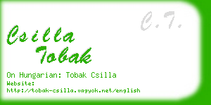 csilla tobak business card